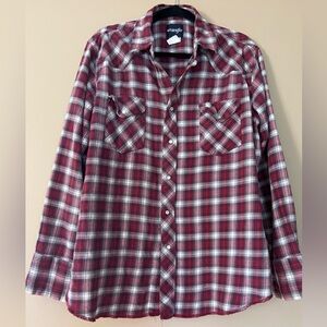 Wrangler Vintage Plaid Button Down Shirt